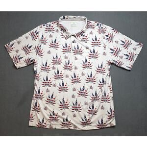 Obnoxious Golf Performance Shirt Mens XL‎ "Leaf"
Red White Blue America Casual